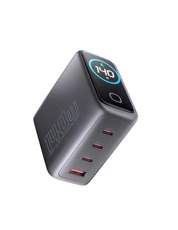 WEX140S 140W Smart Screen GaN Charger with AI Display — product detail view