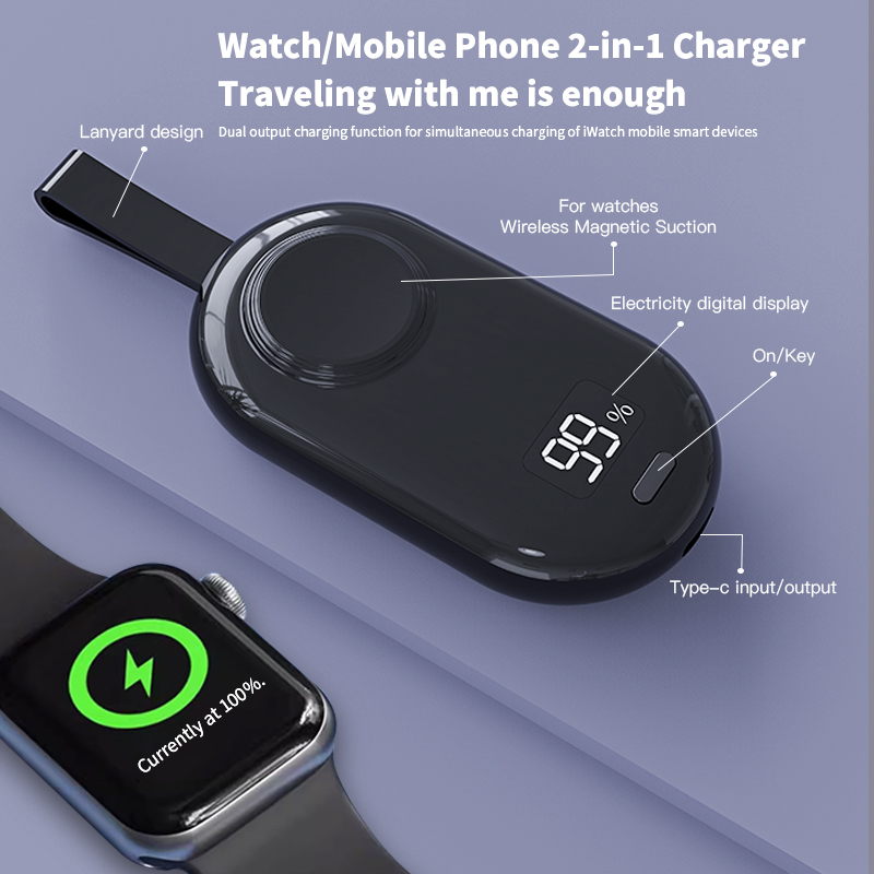 V5 Magnetic Wireless Charger For Smart Watch — product detail view