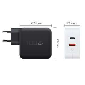 WEP-100-CA Black&White 100W GaN Charger — WECENT GaN and wireless charger manufacturer
