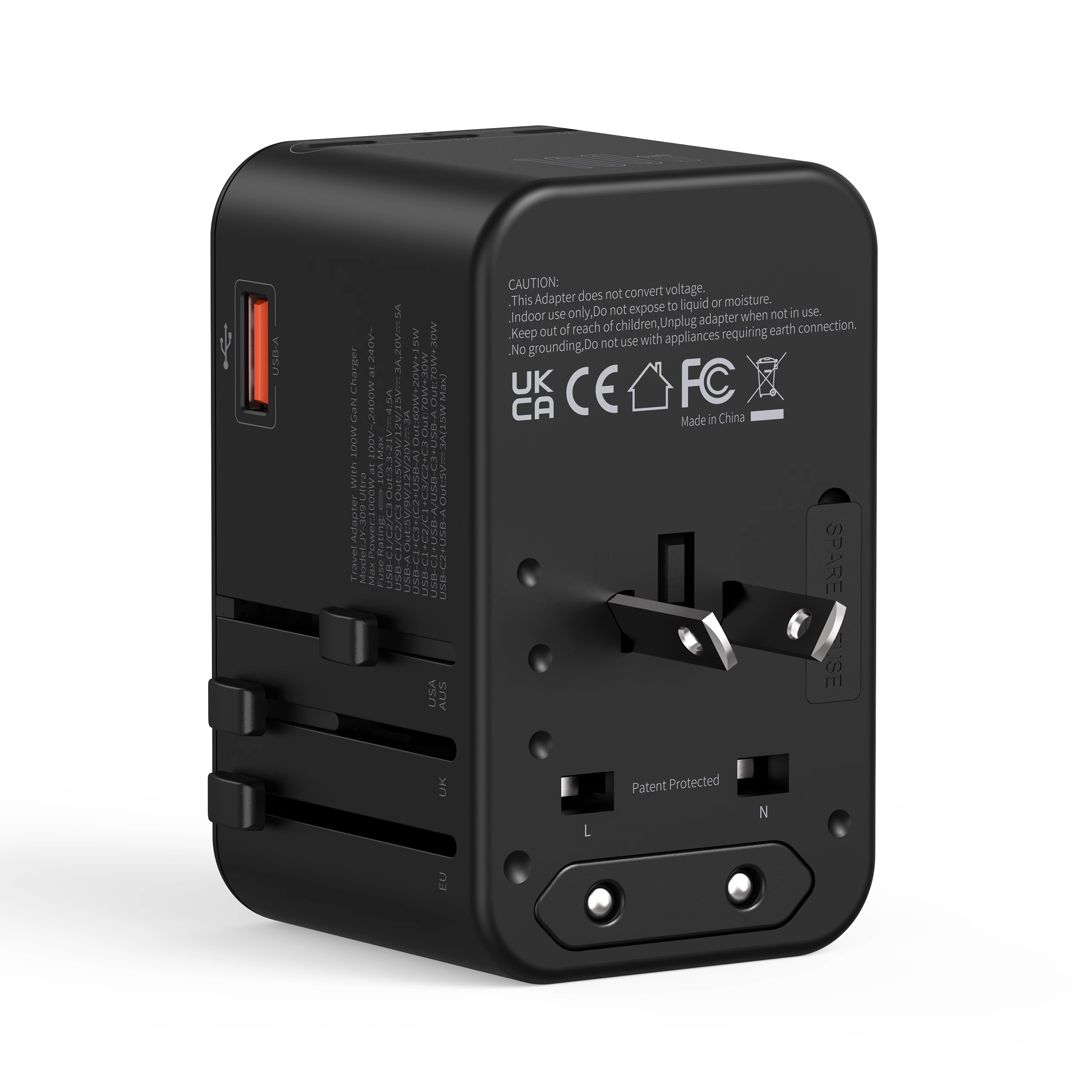 GaN 100W Travel Charger — product detail view