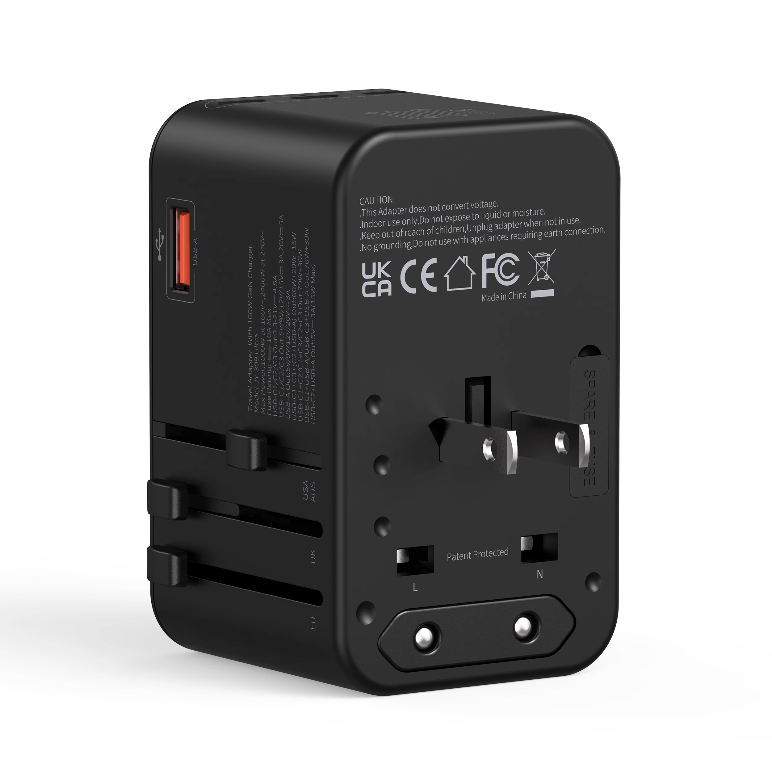 GaN 100W Travel Charger — product detail view
