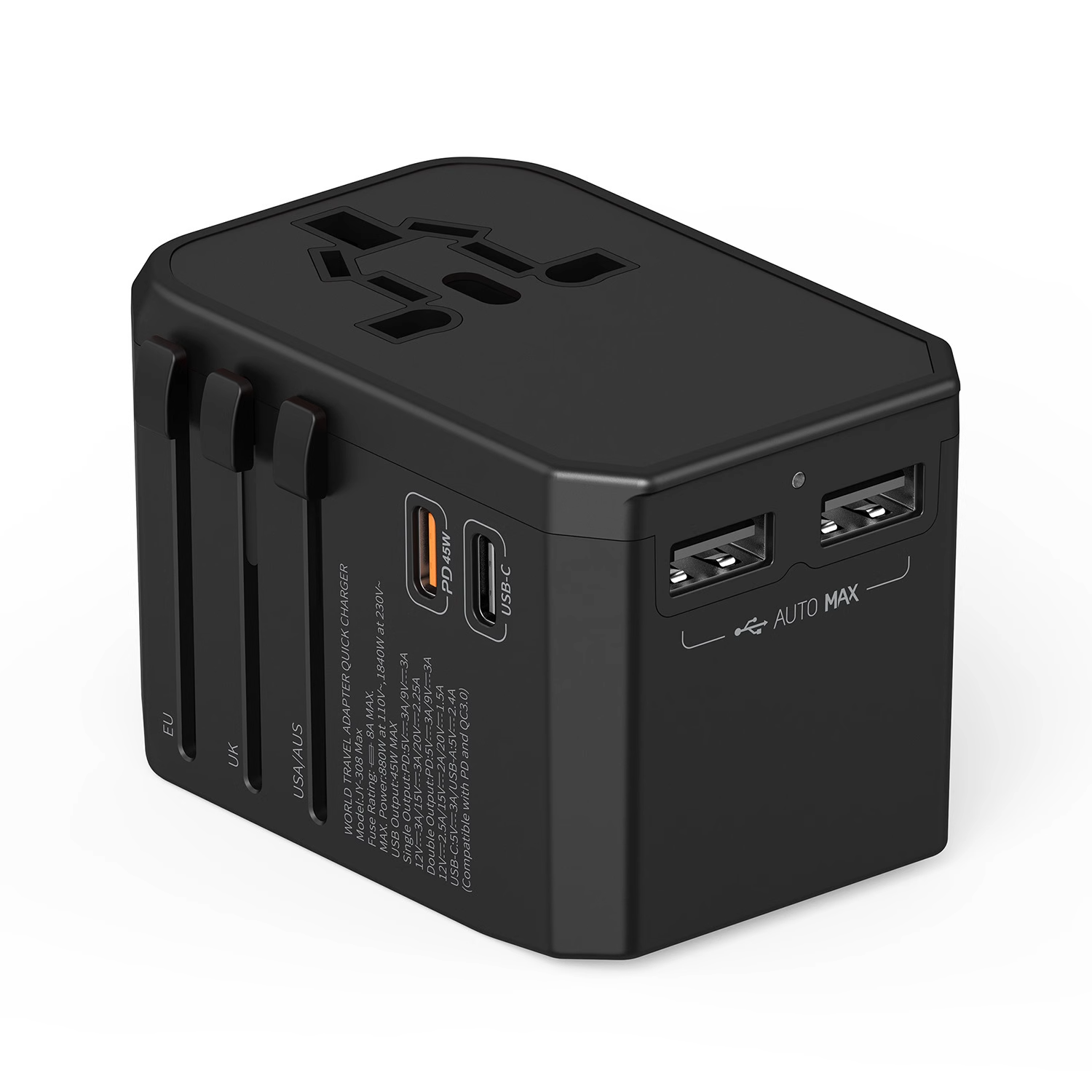 GaN 45W Travel Charger — WECENT GaN and wireless charger manufacturer