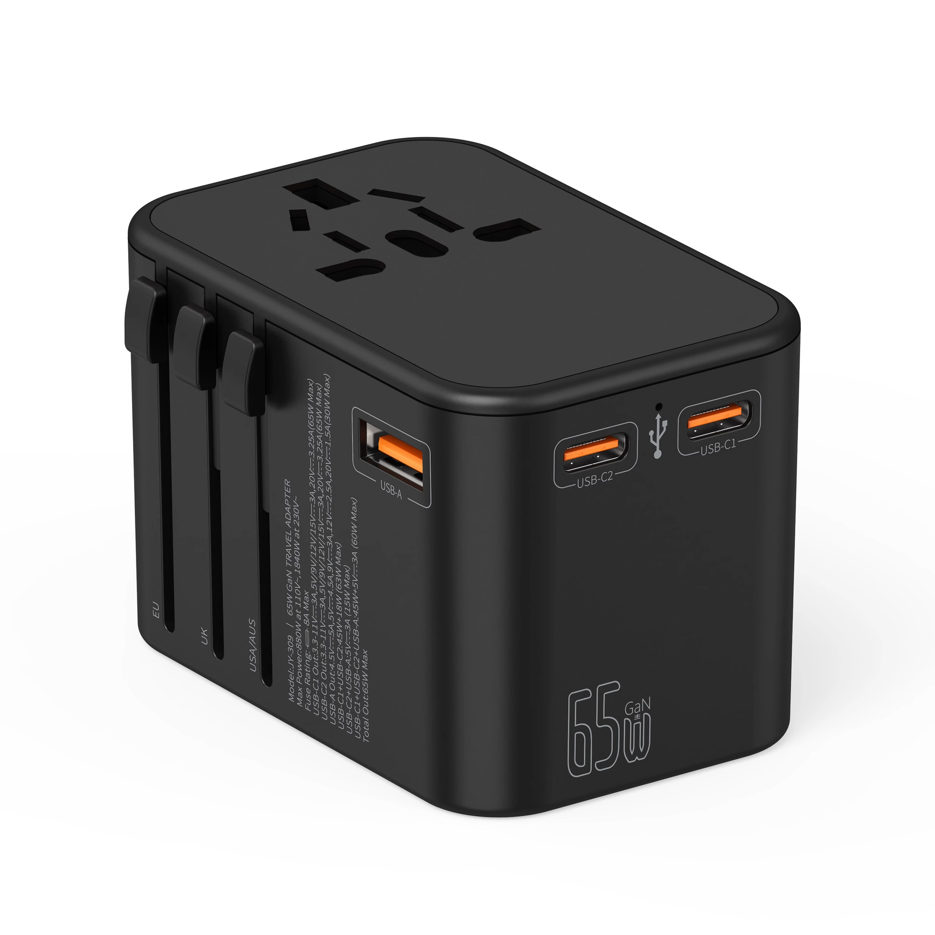 GaN 65W Travel Charger — WECENT GaN and wireless charger manufacturer