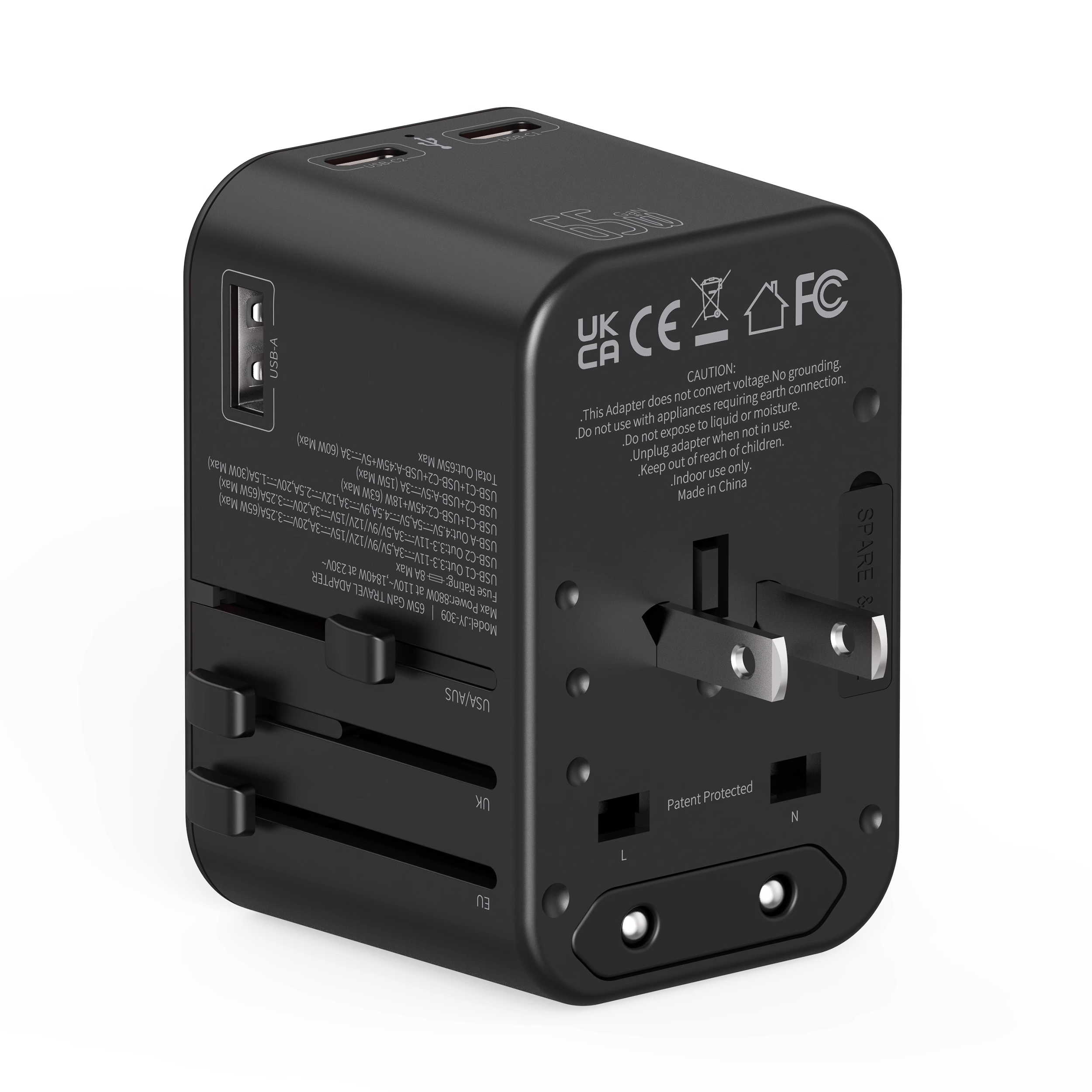 GaN 65W Travel Charger — product detail view