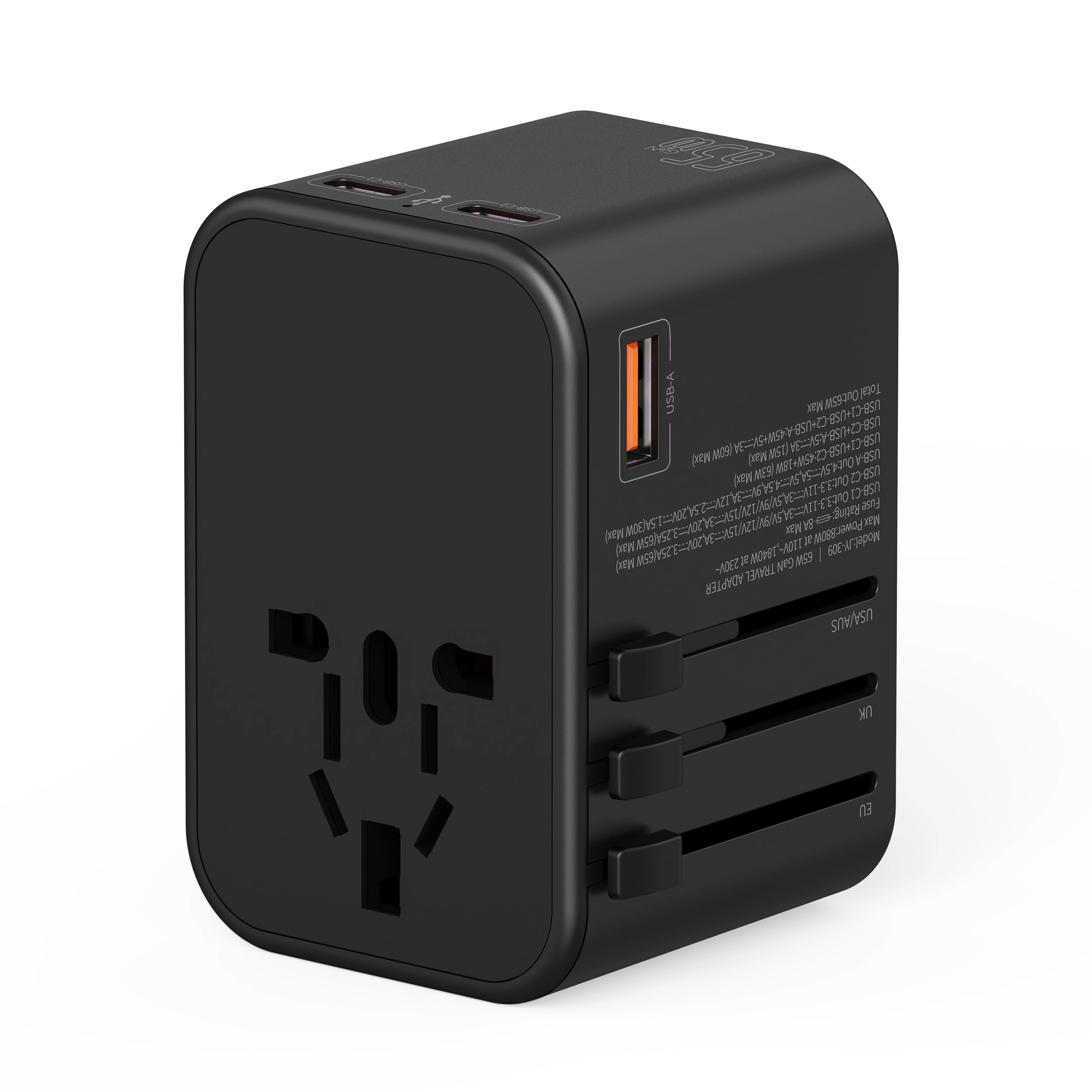 GaN 65W Travel Charger — product detail view