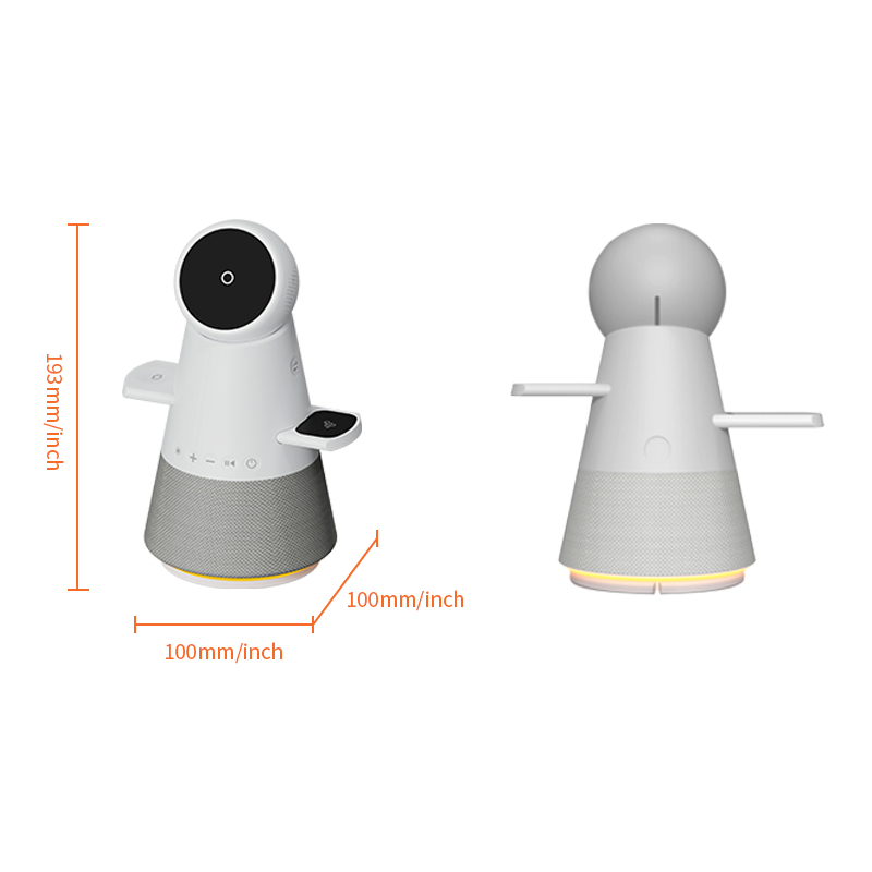 R10 5-in-1 Rotary Touch Wireless Charger with Bluetooth Speaker and Clock — product detail view