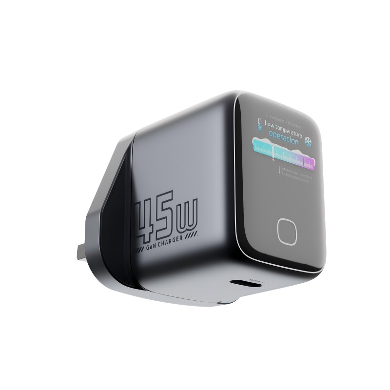 WEX45Pro 45W Smart Screen GaN Charger — product detail view