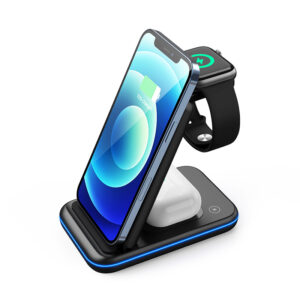Z8A Foldable 3 in 1 Wireless Charger Suitable For Company Gifts — WECENT GaN and wireless charger manufacturer