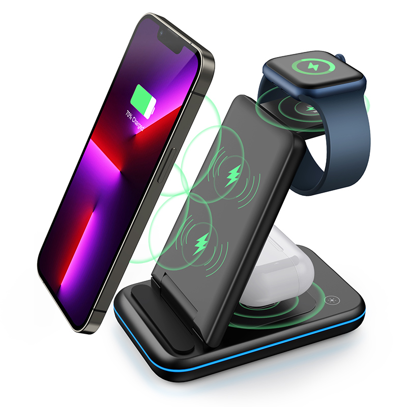 Z8A Foldable 3 in 1 Wireless Charger Suitable For Company Gifts — product detail view