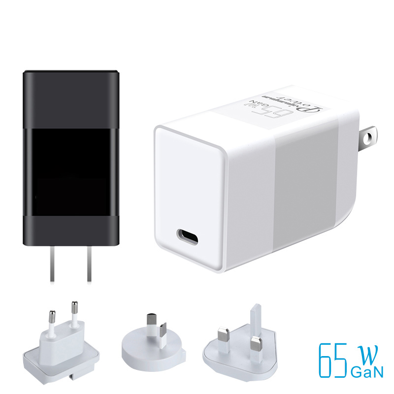 WEP-65-C 65W GaN Charger With EU,UK,US,AUS Plug — WECENT GaN and wireless charger manufacturer