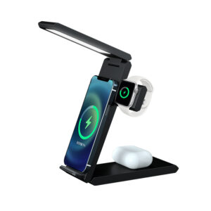 YZ-3 4 in 1 Foldable Wireless Charger With LED Lights — WECENT GaN and wireless charger manufacturer