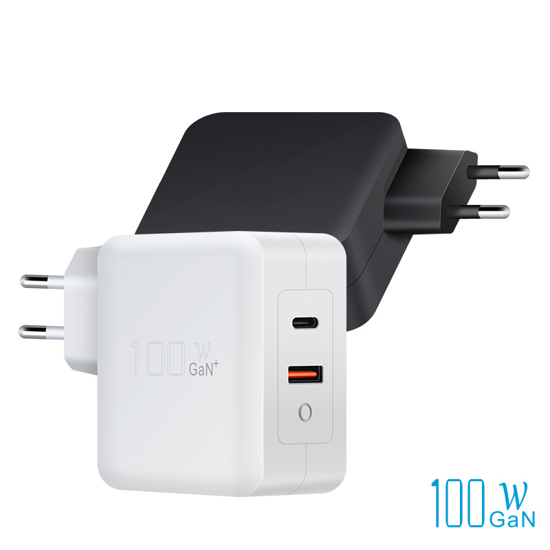 WEP-100-C Black,White 100W GaN charger With EU,UK,US,AUS Plug — product detail view