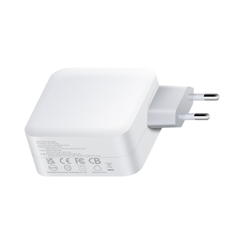 WEP-100-C Black,White 100W GaN charger With EU,UK,US,AUS Plug — product detail view