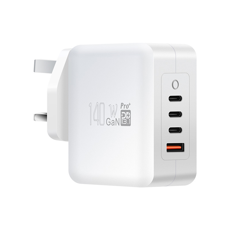 WEP-140-CCCA 140W Black & White EU,UK,US,AUS Standard GaNGaN Charger — product detail view