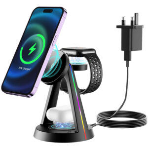 Y308 Wireless Charger With RGB Ambient Lighting — WECENT GaN and wireless charger manufacturer