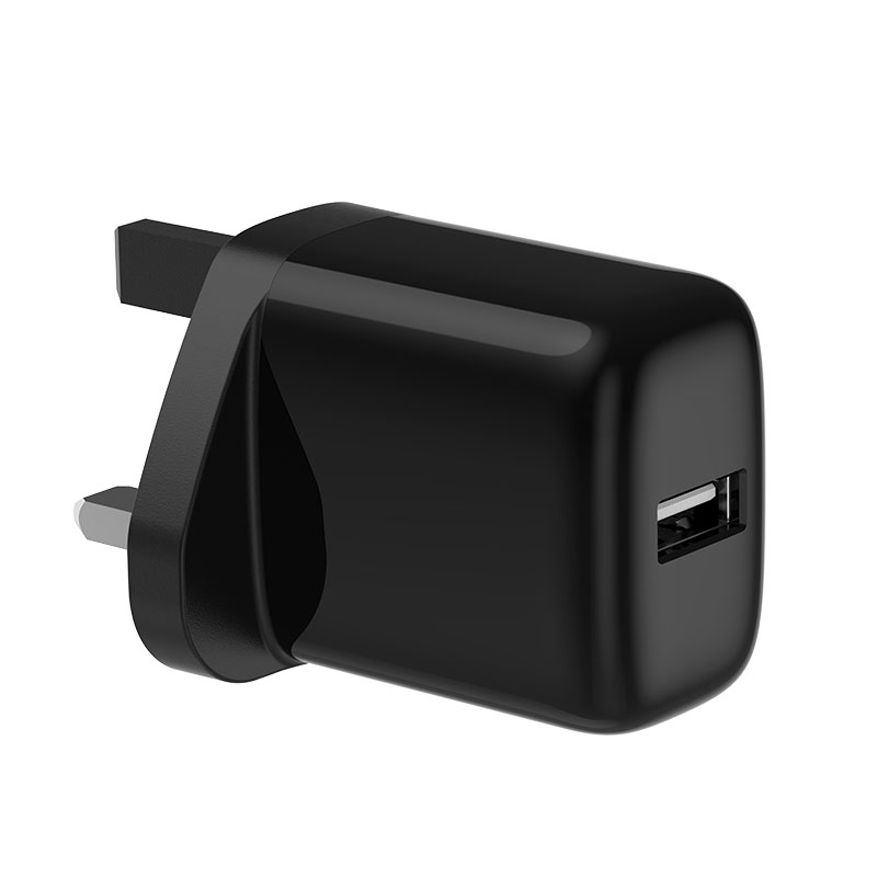 Personalized Black & White 20W GaN charger with EU,UK,US,AUS Plugs — product detail view