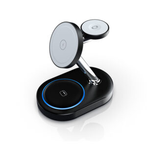 Y302 Qi2 3 in 1 Magnetic Multifunctional Wireless Charger — WECENT GaN and wireless charger manufacturer