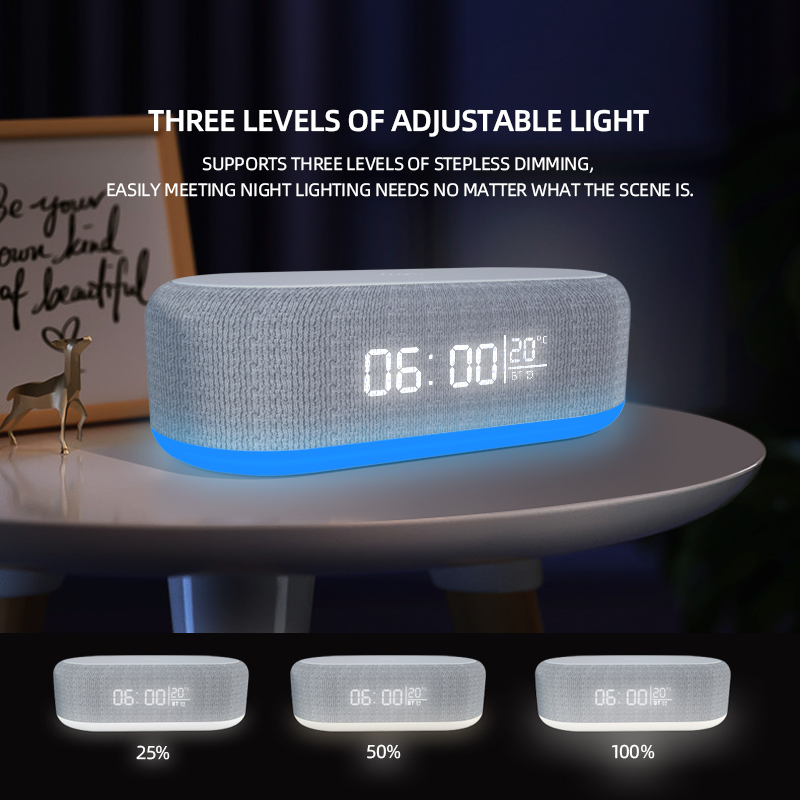 YZ-6B Wireless Charger With Clock and Sound — product detail view